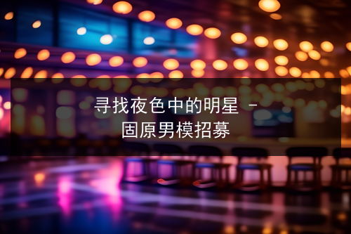 寻找夜色中的明星 - 固原男模招募图片