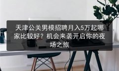 天津公关男模招聘月入5万起哪家比较好？机会来袭开启你的夜场之旅图片预览