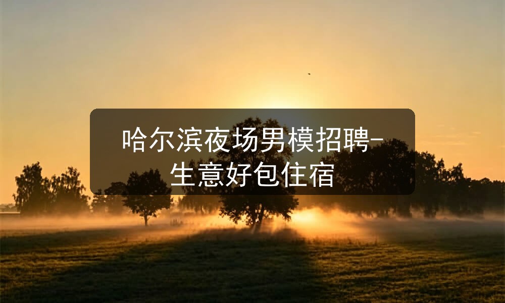 哈尔滨夜场男模招聘-生意好包住宿图片