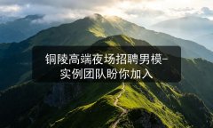 铜陵高端夜场招聘男模-实例团队盼你加入图片预览
