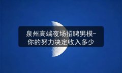 泉州高端夜场招聘男模-你的努力决定收入多少图片预览